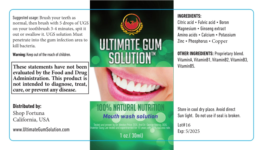 SINGLE Strength Ultimate Gum Solution 1 oz Bottle - Ultimate Gum Solution